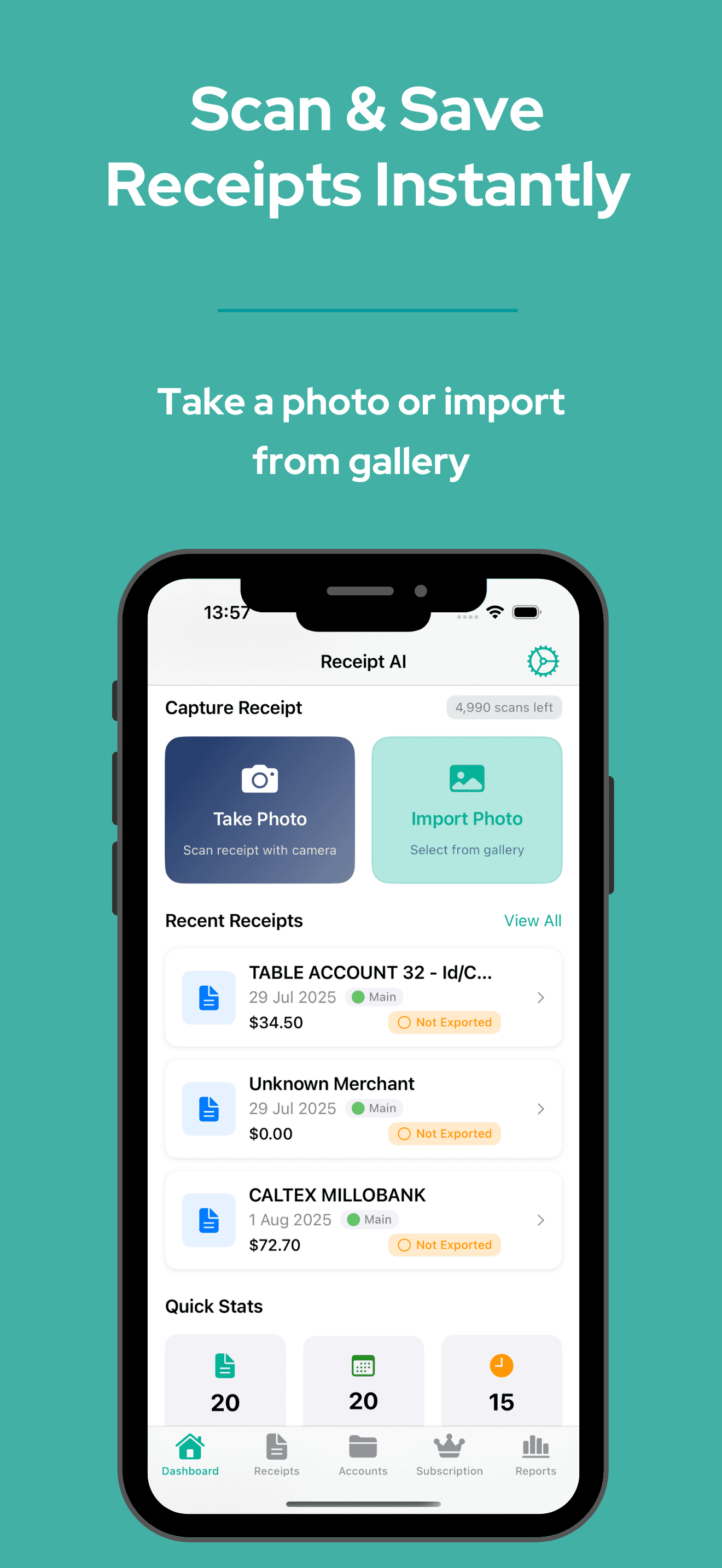Receipt Reader AI screenshot 1